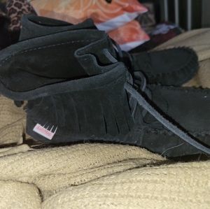 Ankle booty moccasins